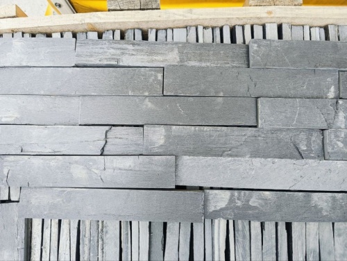 Плитка чёрная из натурального камня фасадная 30 см * 5 см, толщина 7 мм -30 мм купить в Клине