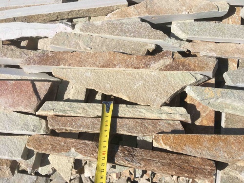 Горбушка златолит золотистый для облицовки купить в Клине