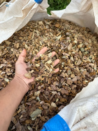 Златолит персиковый декоративная каменная крошка купить в Клине