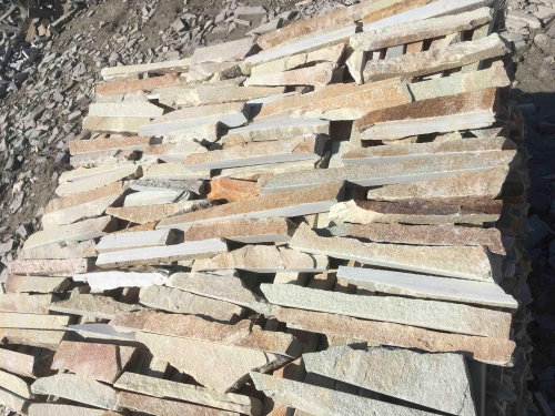 Горбушка златолит золотистый для облицовки купить в Клине