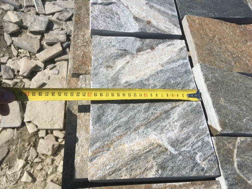 Плитка пилёная златолит Уральский для цоколя, отмостки купить в Клине